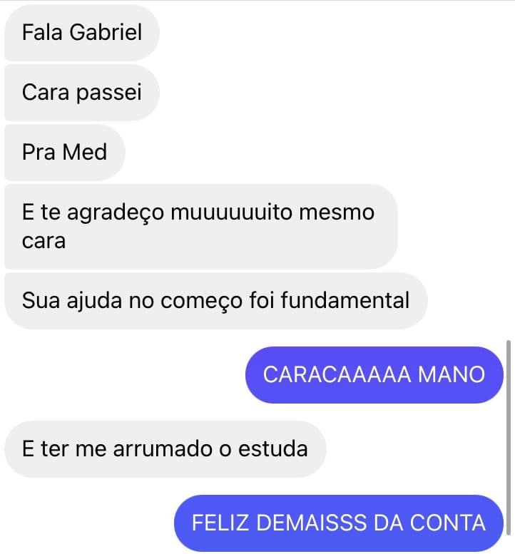 Aluno aprovado em Medicina